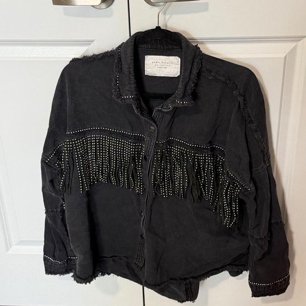 Zara Women's Black and Grey Jacket